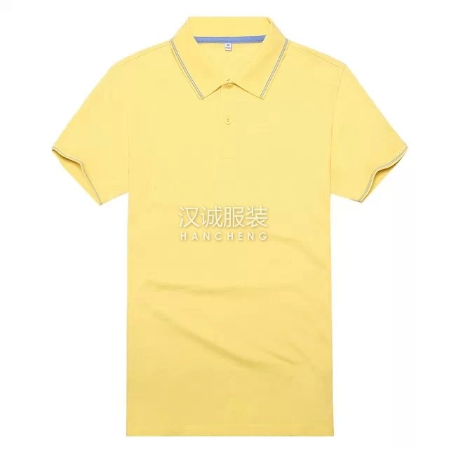 黄色竹炭纤维T恤衫定做04